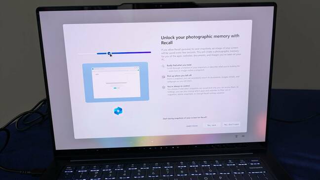 Microsoft’s out of the box experience pushes you to enable Recall